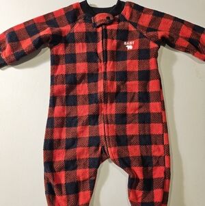 The Children's Place Red and Black Checkered Footie